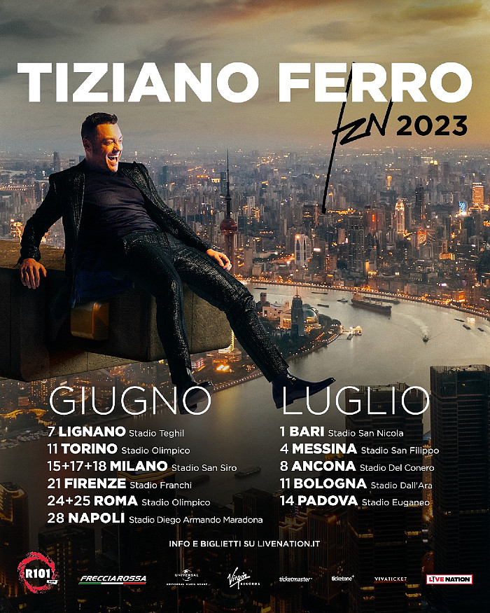 Tiziano Ferro TZN 2023 TOUR: Date e Biglietti