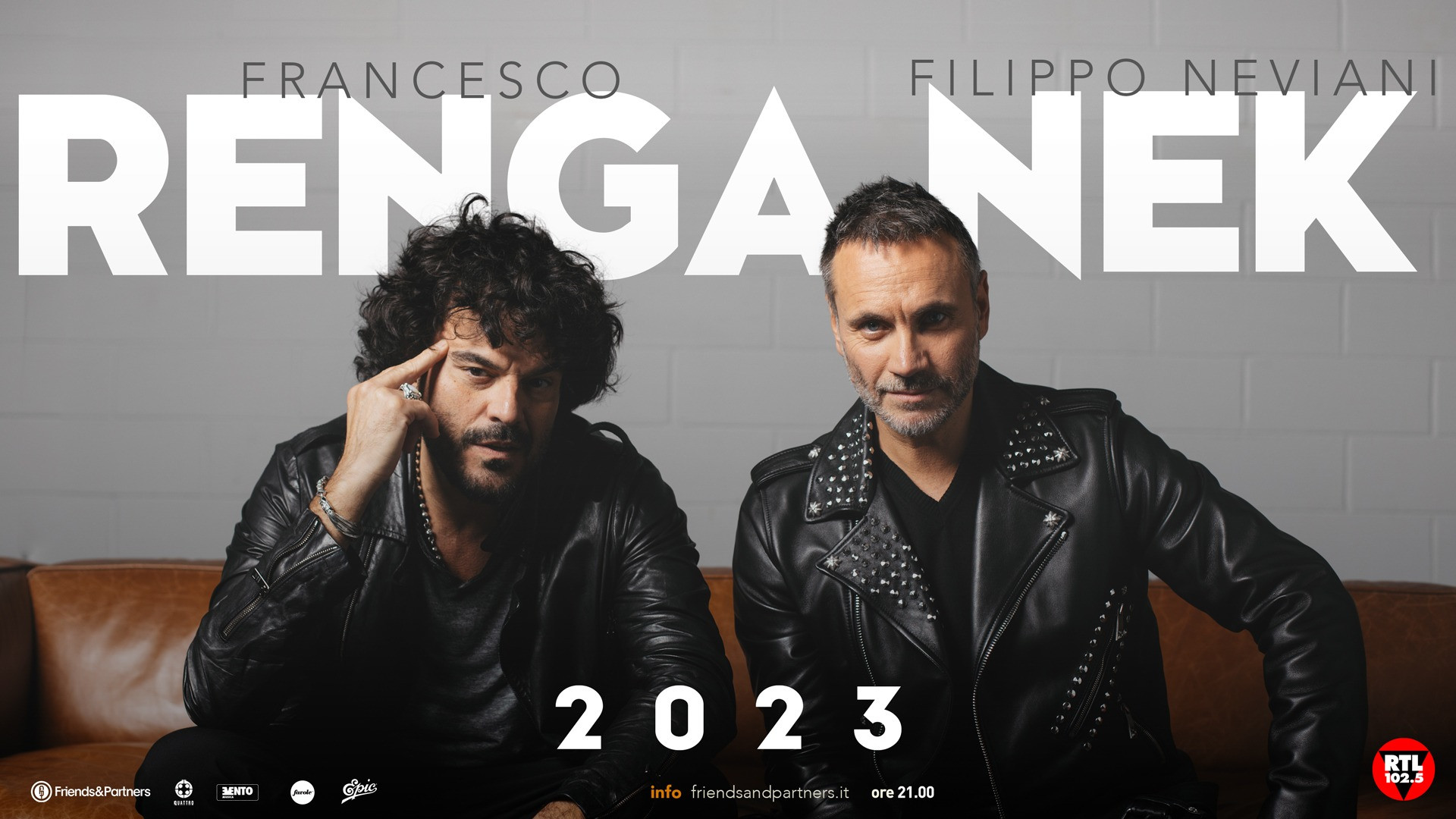 Francesco Renga e Nek da luglio in tour in tutta Italia Date e